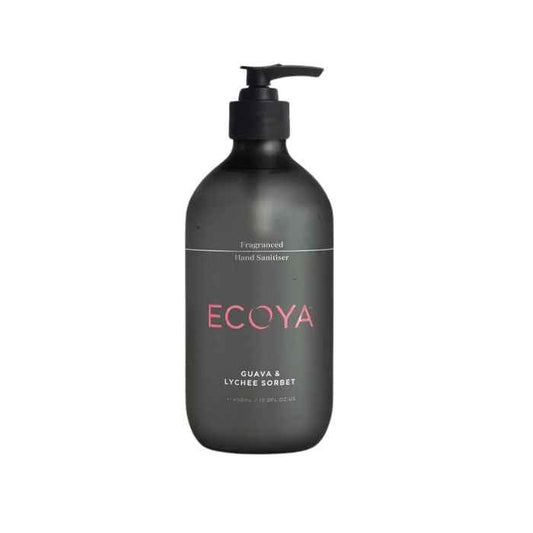 Makeup and Beauty Lounges Guava and Lychee Sorbet Hand Sanitiser 450ml by Ecoya available to shop instore or online at our beauty salon in Moonee Ponds. Afterpay available and Free Shipping on orders over $100