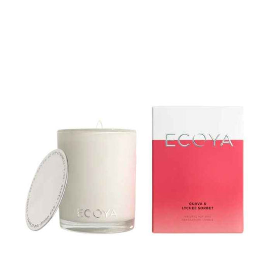 Makeup and Beauty Lounges Guava and Lychee sorbet madison candle by ecoya available to shop instore and online at our beauty salon in Moonee Ponds