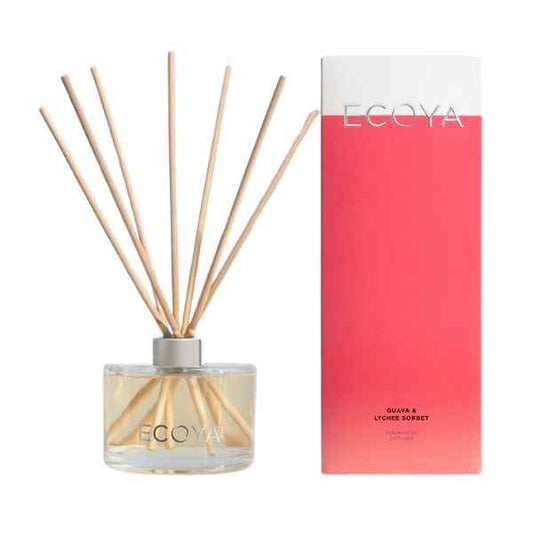 Makeup and Beauty Lounge Guava and Lychee Sorbet Reed Diffuser available to shop instore or online at our beauty salon in Moonee Ponds