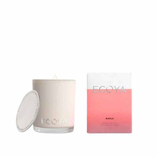 Makeup and Beauty Lounges Maple Mini Madison Candle by Ecoya available to shop instore or online at our beauty salon in Moonee Ponds. Afterpay Available and Free Shipping on orders over $100