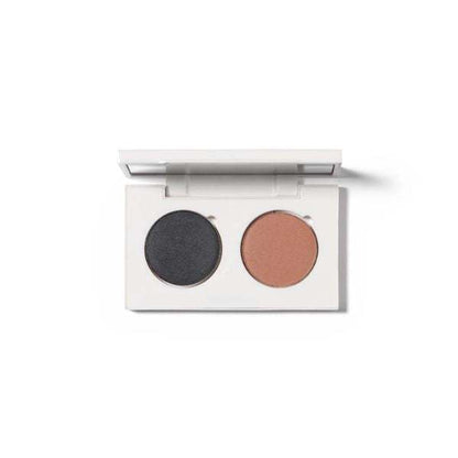 Runway Room Duo Eyeshadow Palette with two complementary pigmented shades and mirror for versatile eye looks