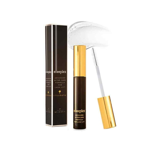 Elleeplex Advanced Lash Lift Aftercare serum with golden cap and black packaging for nourishing and extending lash lift results