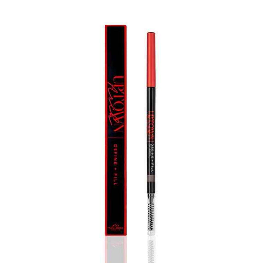 MODELROCKS Define and Fill Brow Pencil with precise tip and spoolie brush for natural, long-lasting, waterproof brows in auburn shade