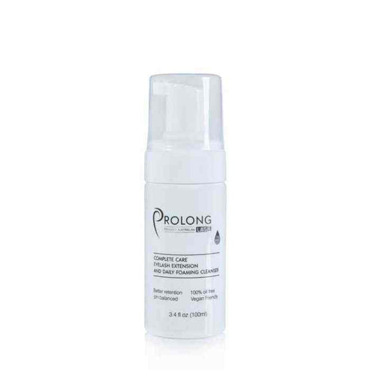 Daily Facial Cleanser bottle for all skin types, safe for eyelash extensions.