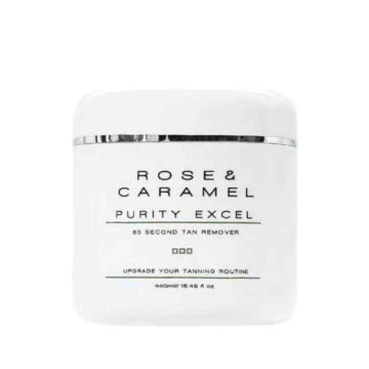 Purity Excel 60 Second Tan Remover jar for fast, gentle tan removal and skin hydration