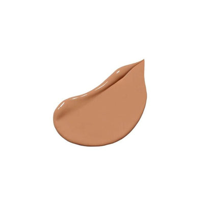 Face Base Luminous Foundation in shade F swatch displaying its smooth, buildable texture and radiant satin finish for all skin types.