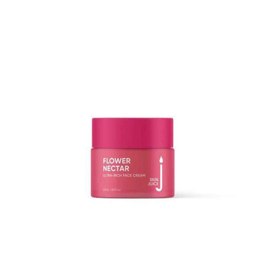Skin Juice Flower Nectar Ultra Rich Face Cream in pink jar for deep hydration and nourishment of dry, sensitive skin