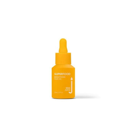 Superfood Brightening Face Oil bottle by Skin Juice for glowing, nourished skin.