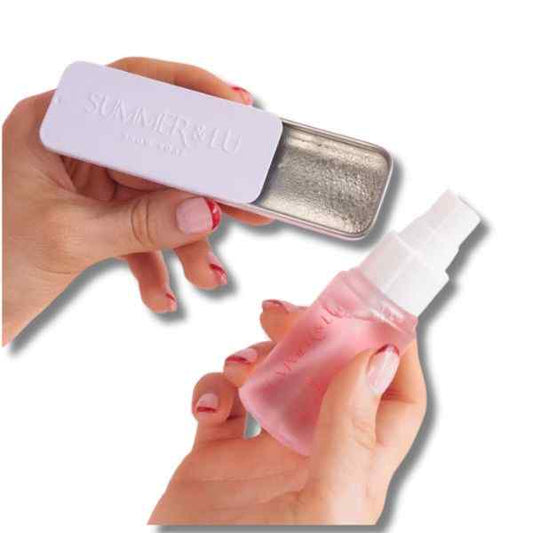 Summer & Lu Brow Soap and spray bottle for full, fluffy brows that stay all day.