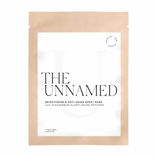 Makeup and Beauty Lounges Brightening and Anti-Aging Sheet Mask by the Unnamed Skincare available to Shop Instore or online at our beauty salon in Moonee Ponds. Afterpay Available and Free Shipping on orders over $100